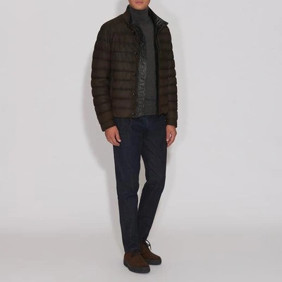 Shop Tod's Pash Down Jacket In Brown