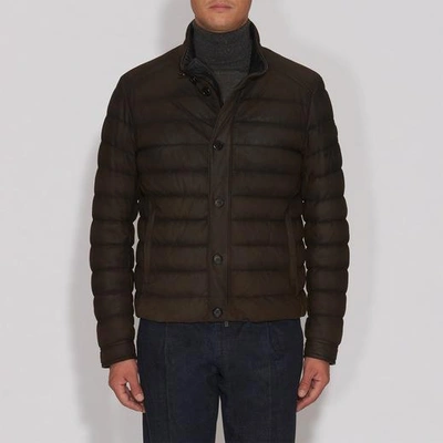 Shop Tod's Pash Down Jacket In Brown