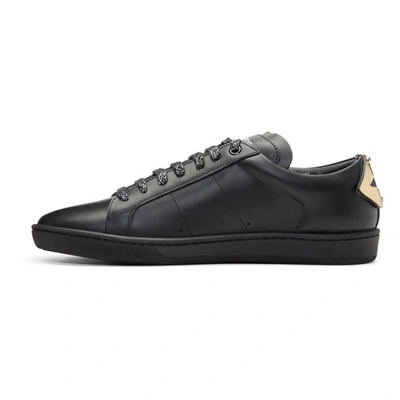 Shop Saint Laurent Black Lips Sneakers