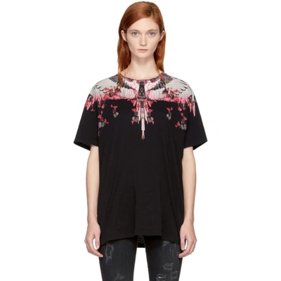 Shop Marcelo Burlon County Of Milan Black & Red Kolpoke T-shirt