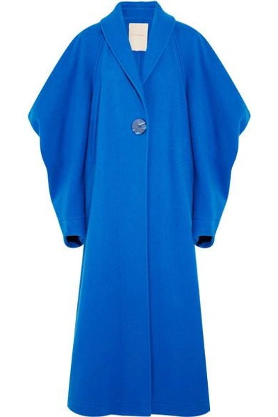Shop Roksanda Hotaru Oversized Wool And Cashmere-blend Felt Coat In Cobalt Blue