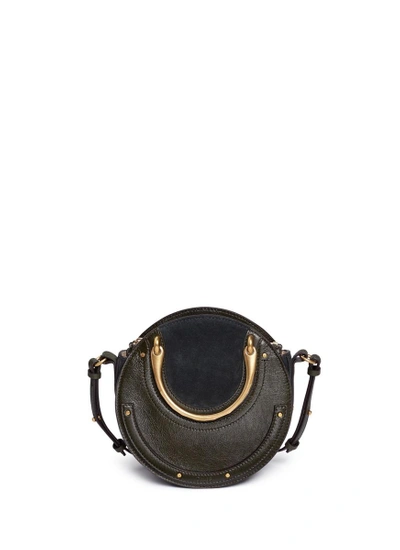 Shop Chloé 'pixie' Small Bracelet Handle Panelled Leather Crossbody Bag