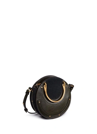 Shop Chloé 'pixie' Small Bracelet Handle Panelled Leather Crossbody Bag