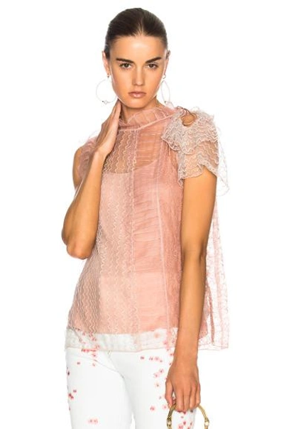 Shop 3.1 Phillip Lim / フィリップ リム 3.1 Phillip Lim Lace Patchwork Top In Pink