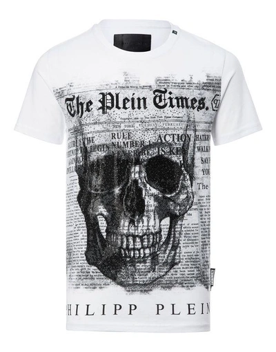 Shop Philipp Plein T-shirt Round Neck Ss "use"