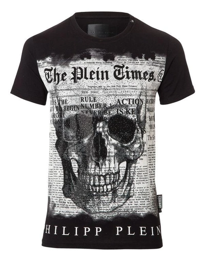 Shop Philipp Plein T-shirt Round Neck Ss "use"