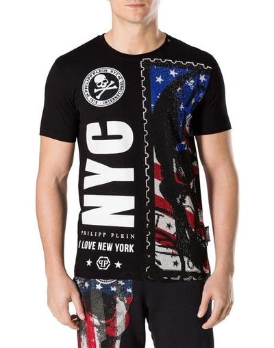 Shop Philipp Plein T-shirt Round Neck Ss "mega"