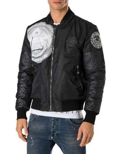 Shop Philipp Plein Nylon Jacket "sunday"