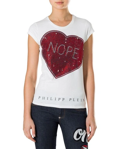 Shop Philipp Plein T-shirt Round Neck Ss "nope"