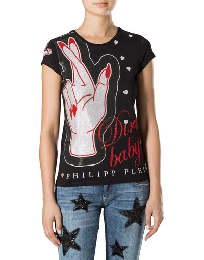 Shop Philipp Plein T-shirt Round Neck Ss "dirty"