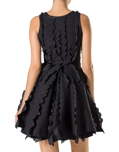 Shop Philipp Plein Knit Day Dress "kiss Rouches" In Black
