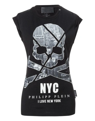 Shop Philipp Plein T-shirt Round Neck Ss "york Man"