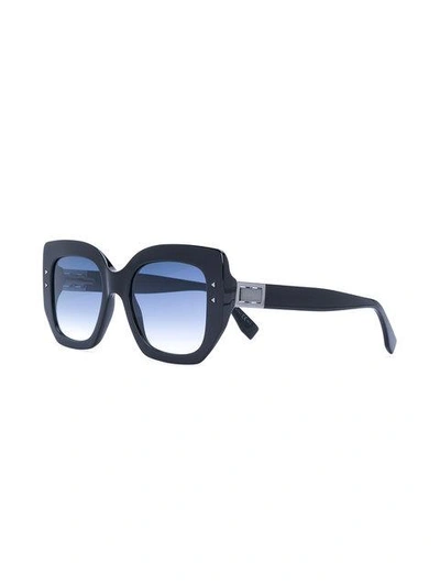 Shop Fendi Eyewear Peekaboo Sunglasses - Black