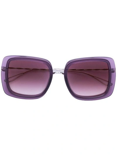 Shop Elie Saab Square Oversized Sunglasses