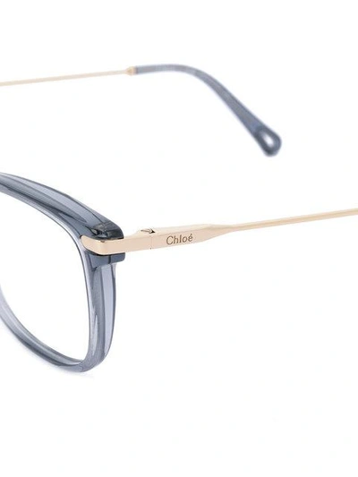 Shop Chloé Eyewear Framed Eye Glasses - Grey