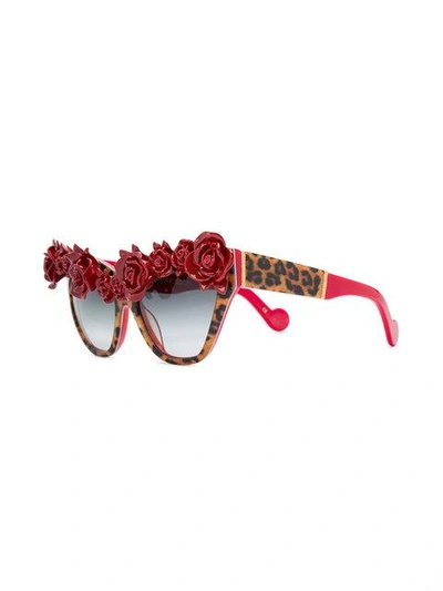 Shop Anna-karin Karlsson Rose Detail Sunglasses