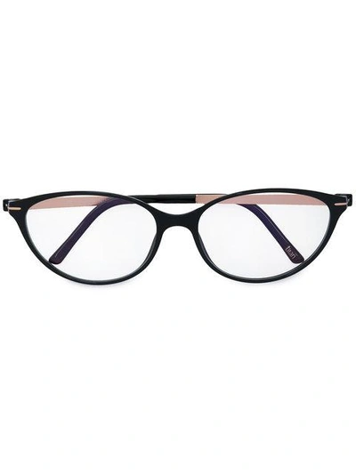 Shop Silhouette Oval Frame Glasses - Black