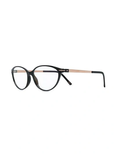 Shop Silhouette Oval Frame Glasses - Black