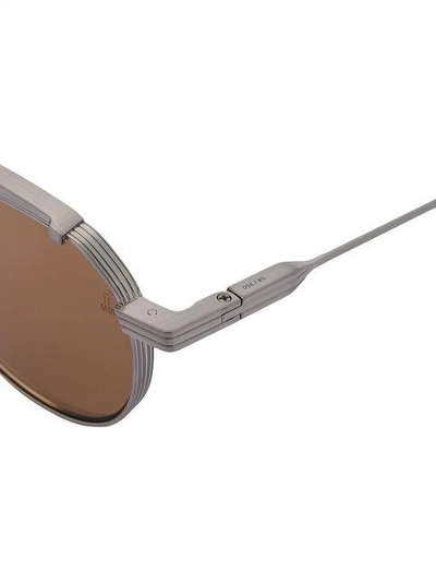 Shop Jacques Marie Mage Round Frame Sunglasses - Metallic