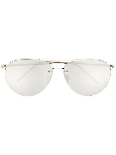 Shop Linda Farrow Aviator Sunglasses