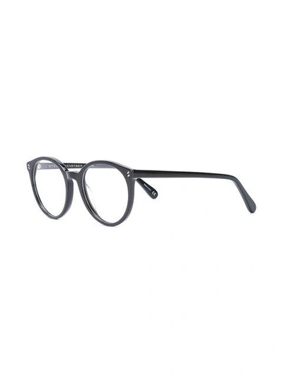 Shop Stella Mccartney Eyewear Keyhole Round Frame Glasses - Black