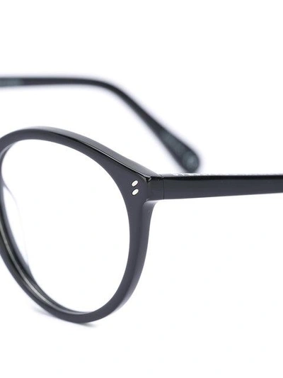 Shop Stella Mccartney Eyewear Keyhole Round Frame Glasses - Black