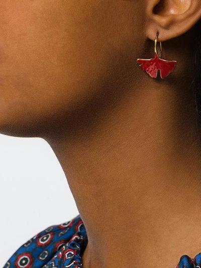 Shop Aurelie Bidermann Tangerin Earrings In Red
