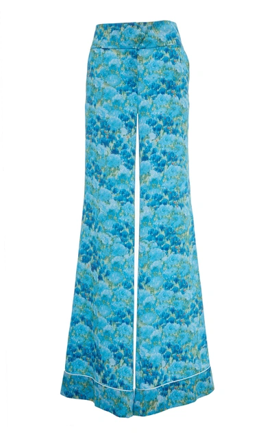 Shop Marina Moscone Pajama Trousers In Blue