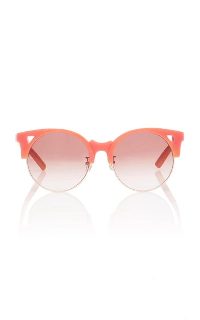 Shop Pared Eyewear Up & At Em Rose Gold Sunglasses In Red
