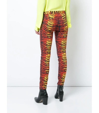 Shop Faith Connexion Yellow/red Leopard Print Skinny Jeans