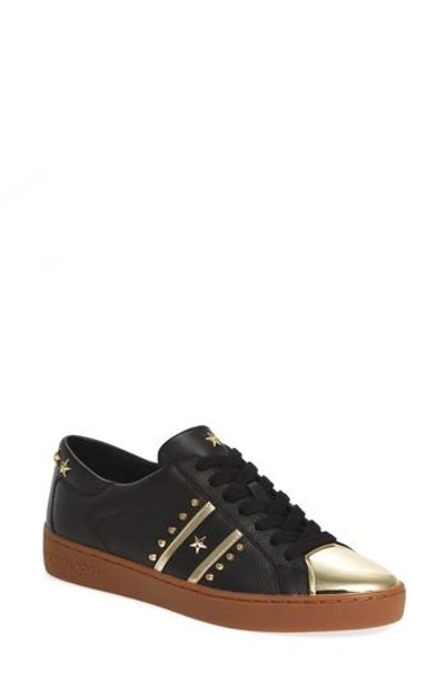 Shop Michael Michael Kors Frankie Sneaker In Black Leather