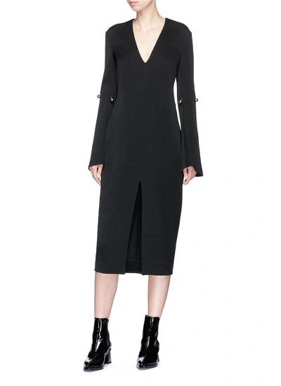 Shop Ellery 'adage' Detachable Bell Sleeve Overlay Crepe Dress