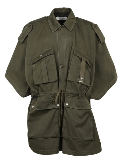 Shop Saint Laurent Cargo Cape In Khaki