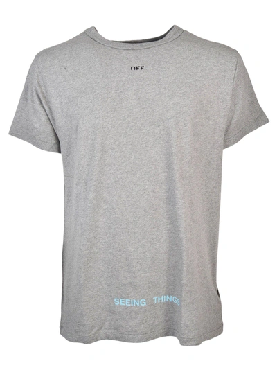 Shop Off-white Checker T-shirt In Grigio