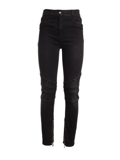 Shop Balmain Skinny Jeans In Black