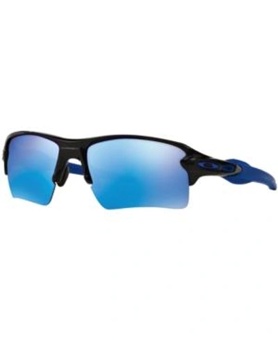 Shop Oakley Flak 2.0 Xl Sunglasses, Oo9188 In Black/blue Mirror