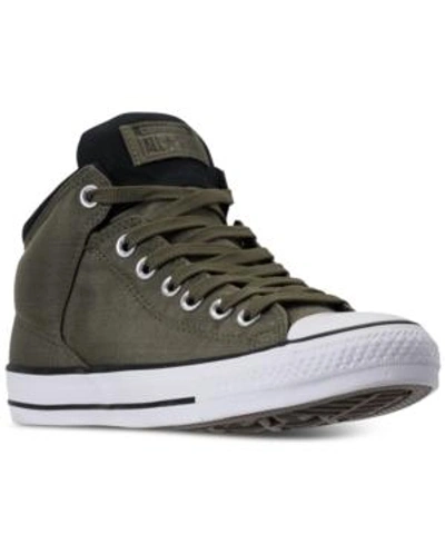Shop Converse Men's Chuck Taylor All Star High Street Casual Sneakers From Finish Line In Medium Olive