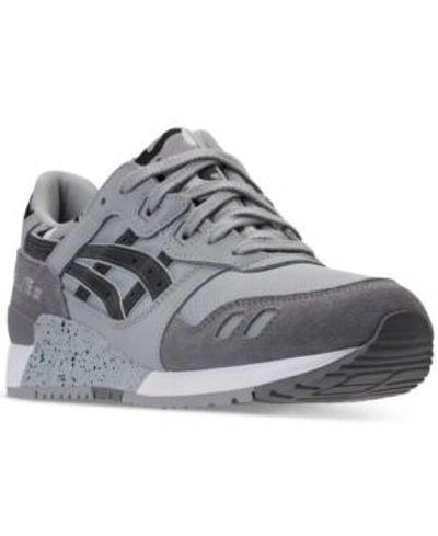 Shop Asics Men's Gel-lyte Iii Casual Sneakers From Finish Line In Camo- Mid Grey/dark Grey