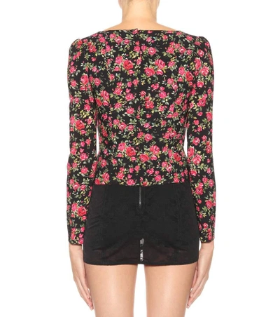 Shop Dolce & Gabbana Floral-printed Top In Stampa Roselliee Foedo