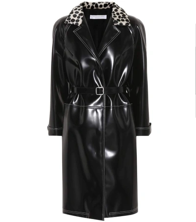 Shop Philosophy Di Lorenzo Serafini Faux Leather Coat In Black