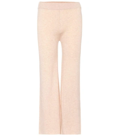 Shop Ryan Roche Cashmere Trousers In Beige