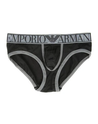 Shop Emporio Armani Brief In Black