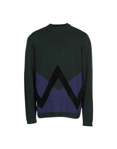 Shop Armani Collezioni Sweater In Dark Green