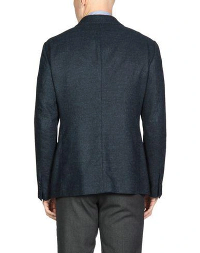 Shop Giorgio Armani Suit Jackets In Dark Blue