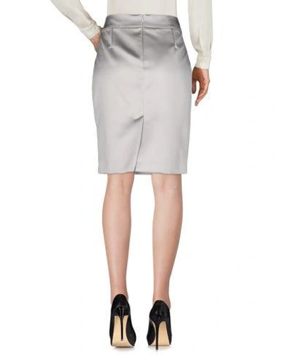 Shop Armani Collezioni Knee Length Skirt In Light Grey