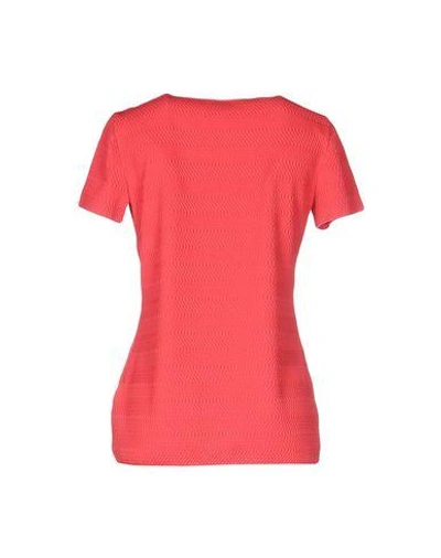 Shop Armani Collezioni T-shirt In Coral