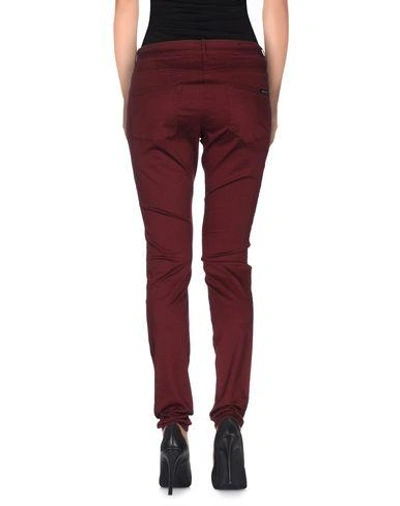 Shop Maison Scotch Casual Pants In Maroon