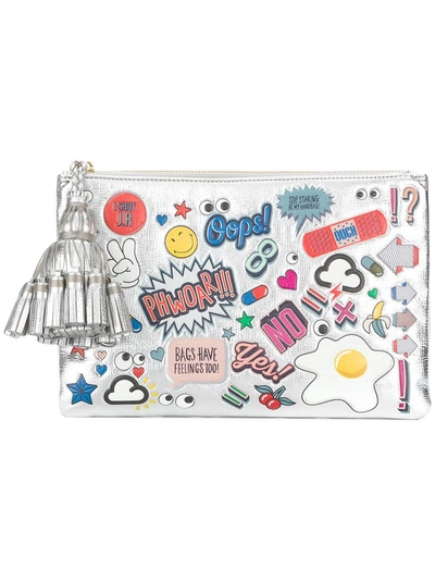 Shop Anya Hindmarch Georgiana Wink Stickers Pouch