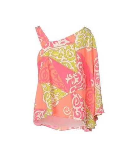 Shop Alice & Trixie Silk Top In Fuchsia