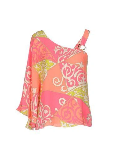 Shop Alice & Trixie Silk Top In Pink